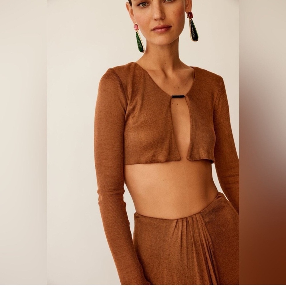 Savannah Morrow Birdie Bamboo Knit Top in Cocoa